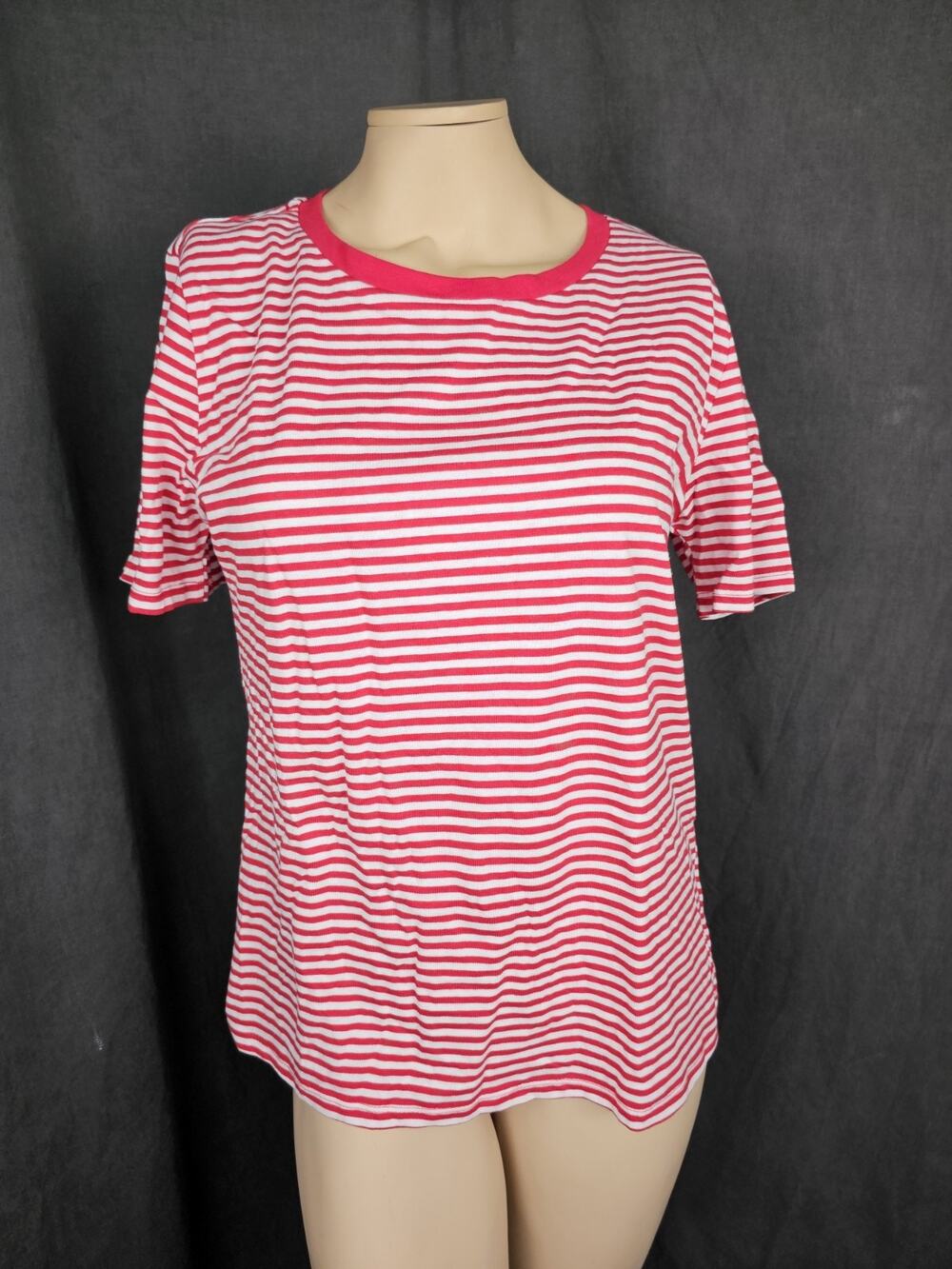 NWT Ella Moss Crew Neck Short Sleeve Cotton T-Shirt Everyday Casual Classic M